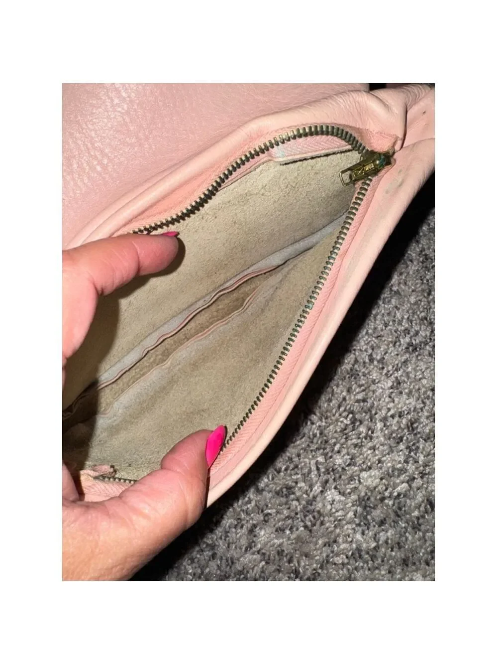 Pink Faux Leather Clutch & Croc Wristlet Set Y2K Coquette